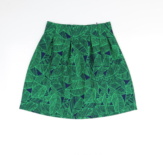 Atmosphere Womens Green Floral  Flare Skirt Size 8
