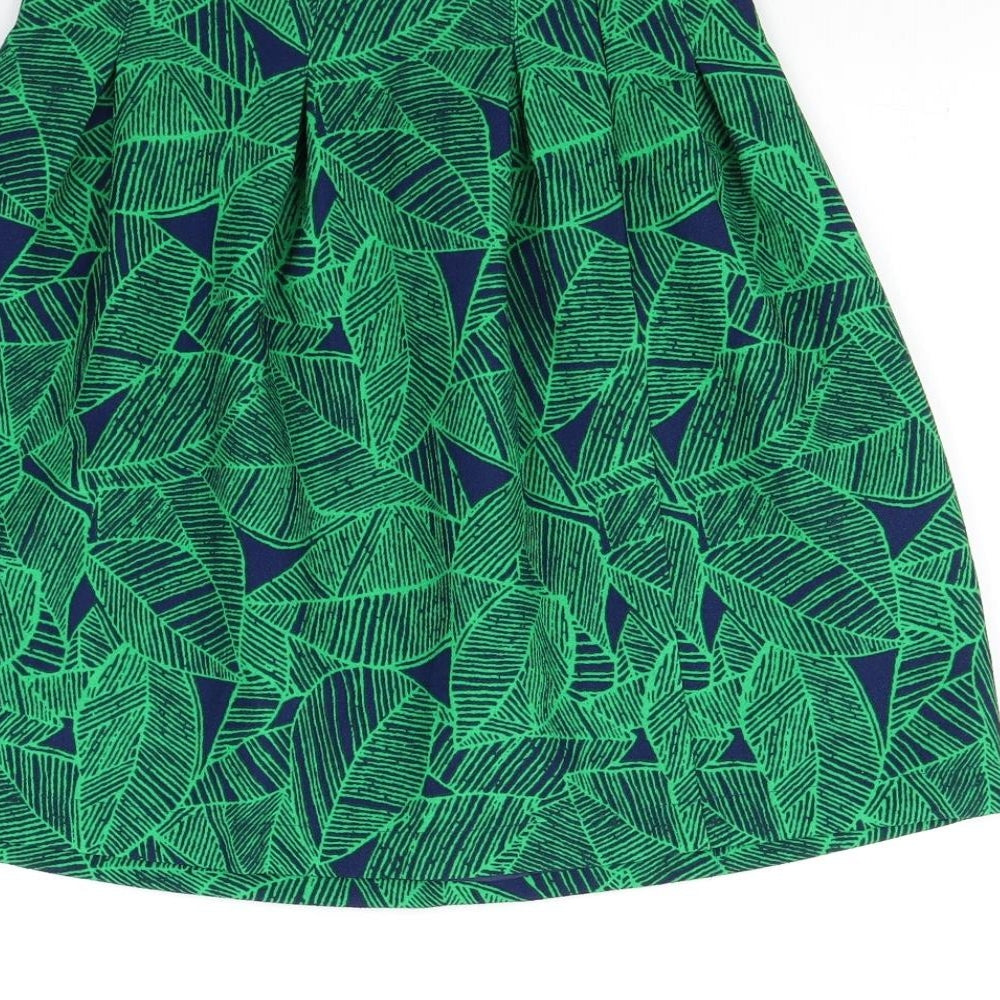 Atmosphere Womens Green Floral Flare Skirt Size 8