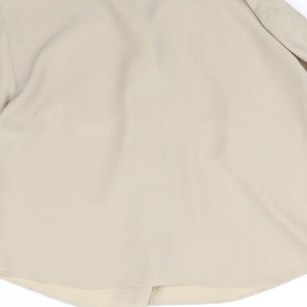 Womens UK Size 16 Essentials Beige Basic Button-Up