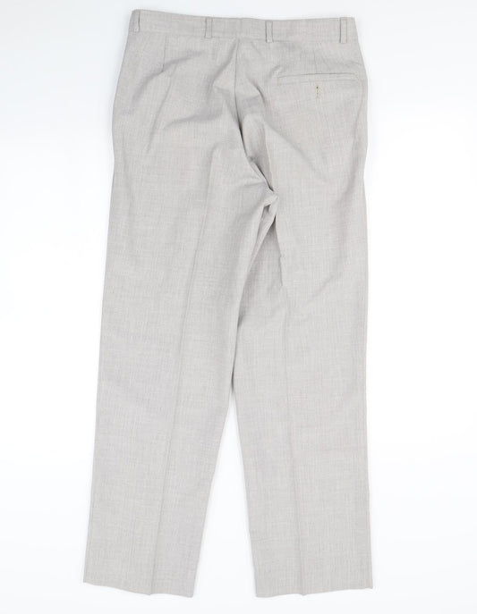 Preworn Mens Beige Dress Pants Trousers Size 32 in L30 in