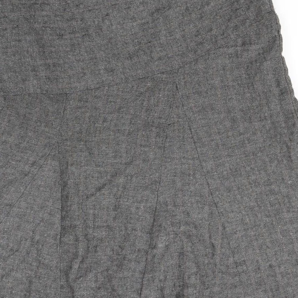 Per Una Womens Grey Flare Skirt Size 14