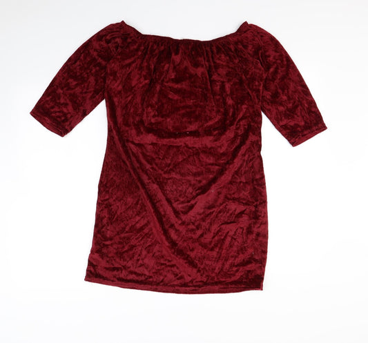 Boohoo Womens Red Mini Size 10