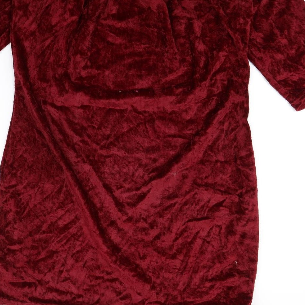 Boohoo Womens Red Mini Size 10