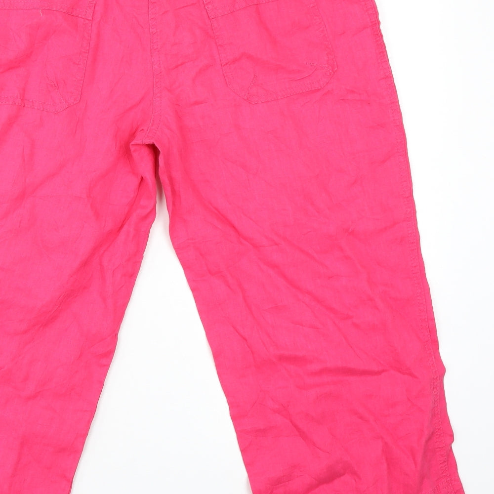 Womens UK Size 12 Denim & Co. Regular Fit Chino Pink Trousers