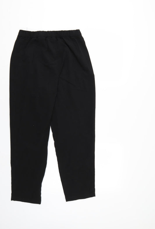 Divided Womens Black Cropped Trousers Size 6 L24 in