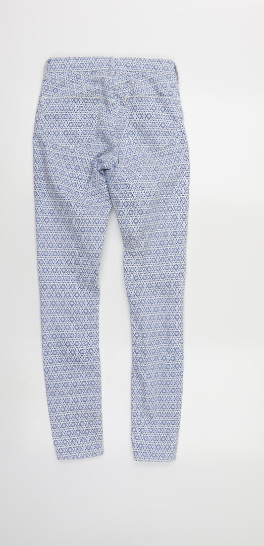 Top Shop Mens Blue Geometric Sweatpants Trousers Size 26 L32 in - Elastic Waist