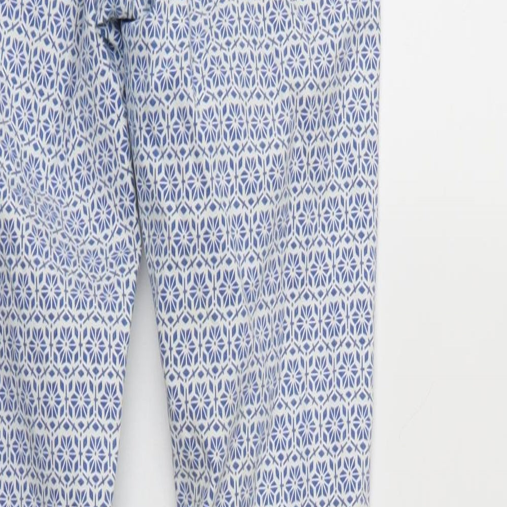 Top Shop Mens Blue Geometric Sweatpants Trousers Size 26 L32 in - Elastic Waist