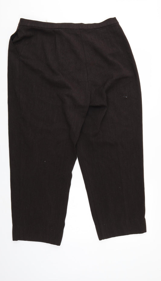 Womens UK Size 20 C&A Regular Fit Brown Trousers