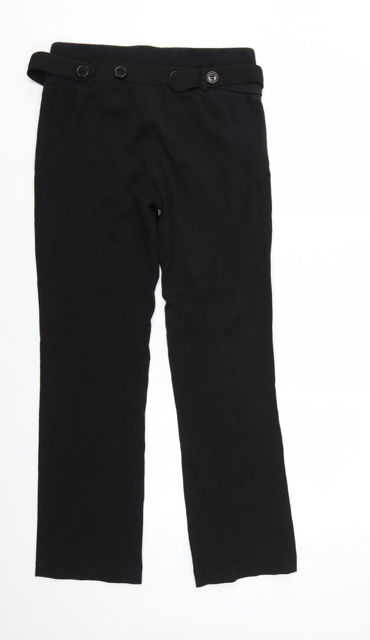 JoJo Maman Bébé Womens Black Trousers Size 6 L27 in