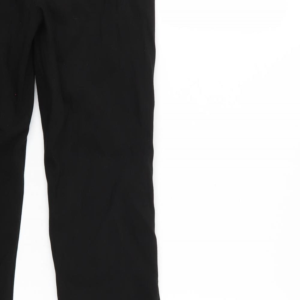 Womens UK Size XS Zara Regular Fit Black Trousers