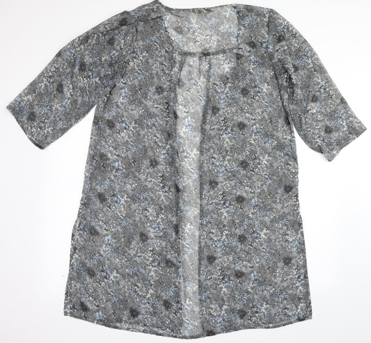 Womens UK Size 12 NEXT Grey Kimono Blouse