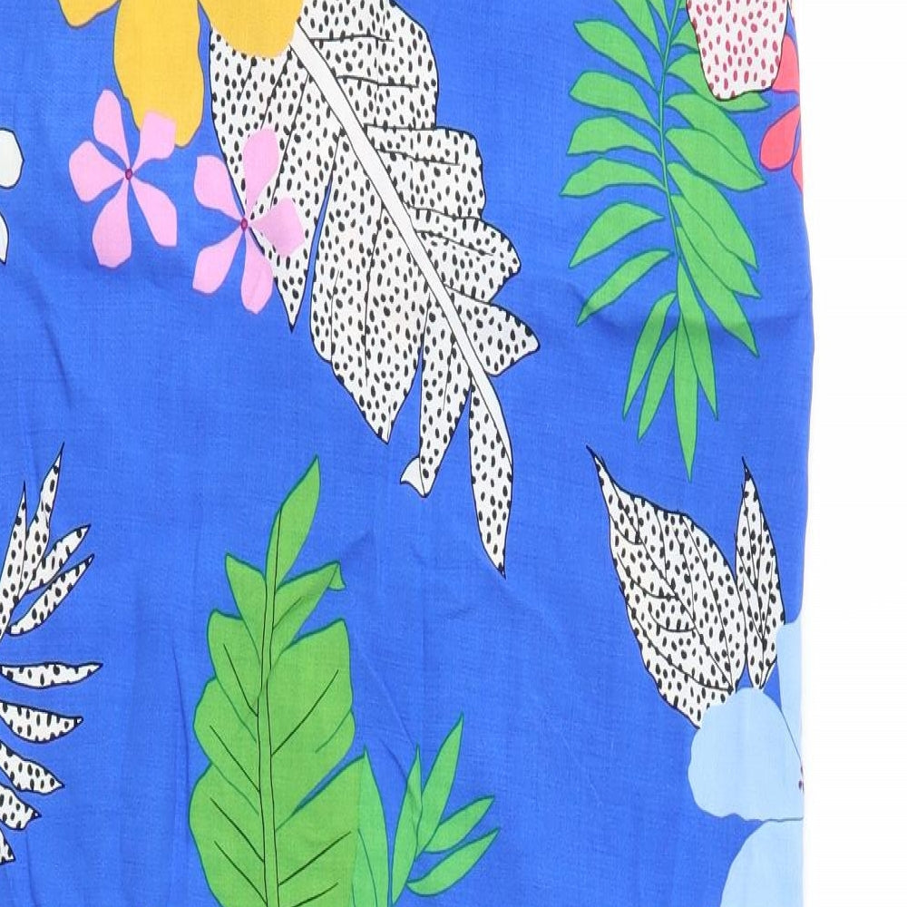 George Womens Blue Floral Tank Dress Size 12