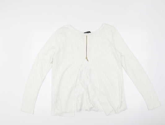 Womens UK Size 16 Dorothy Perkins White Basic T-Shirt