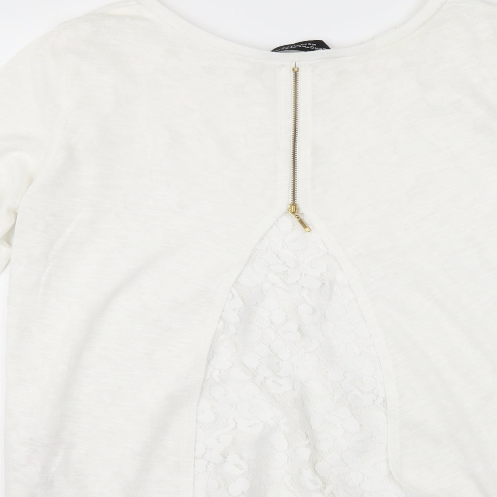 Womens UK Size 16 Dorothy Perkins White Basic T-Shirt