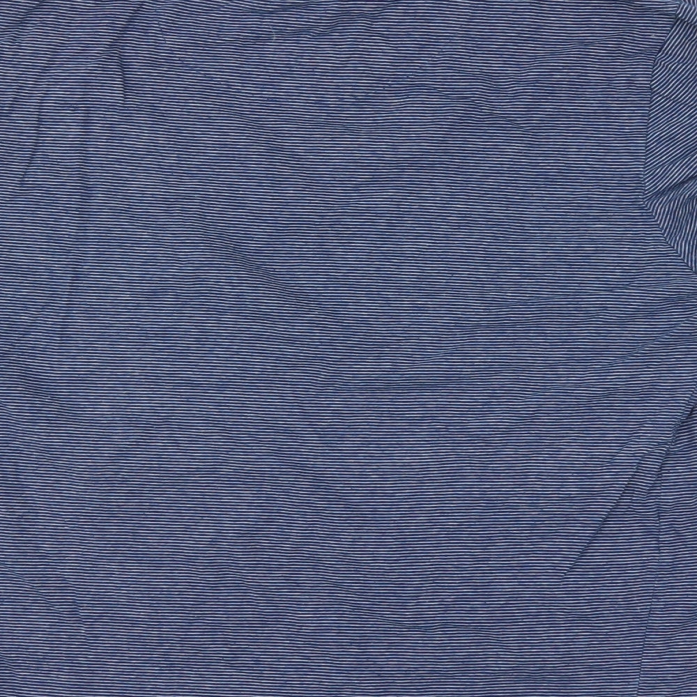 George Mens Blue Striped T-Shirt Size S