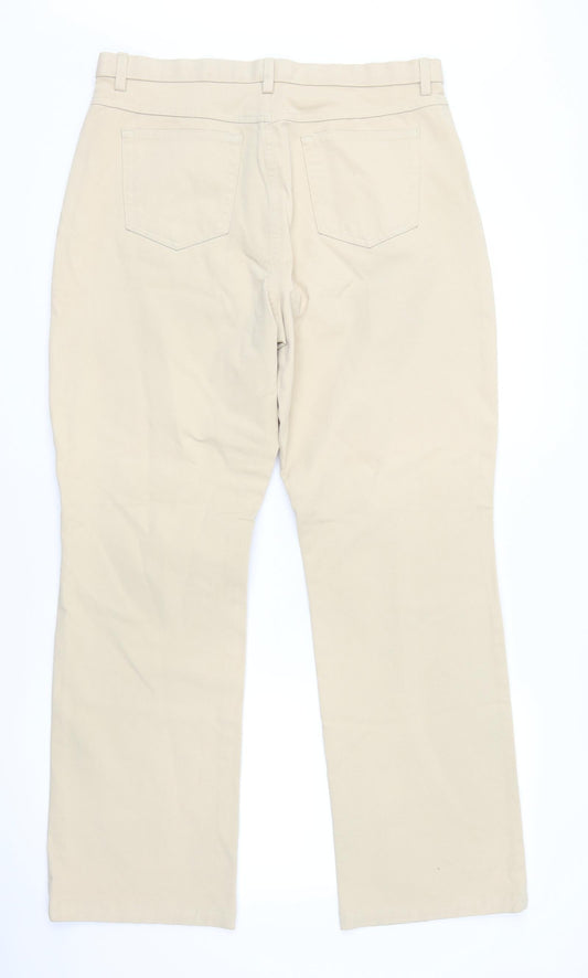 Marks and Spencer Womens Beige Trousers Size 16 L28 in