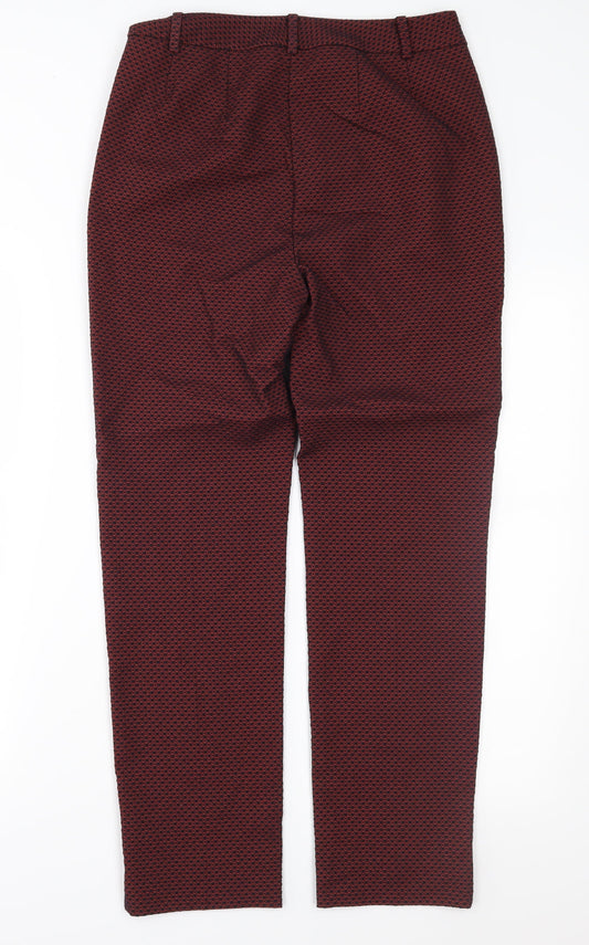 Womens UK Size 8 Marks and Spencer Regular Fit Red Trousers