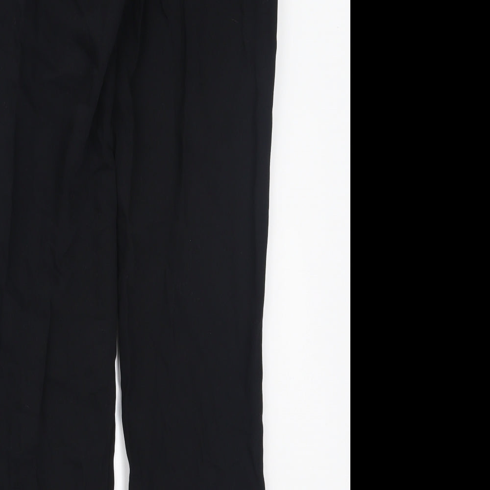 Womens UK Size S Preworn Regular Fit Black Trousers