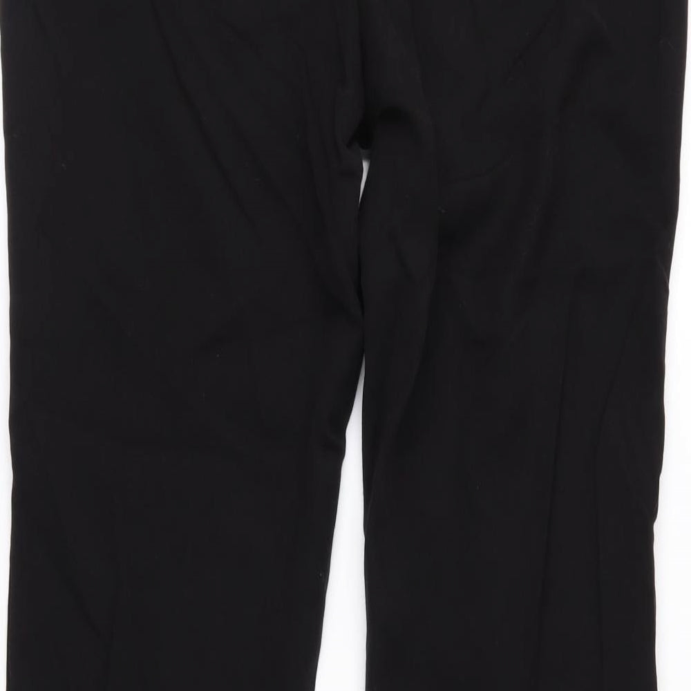 Womens UK Size 10 F&F Regular Fit Black Trousers