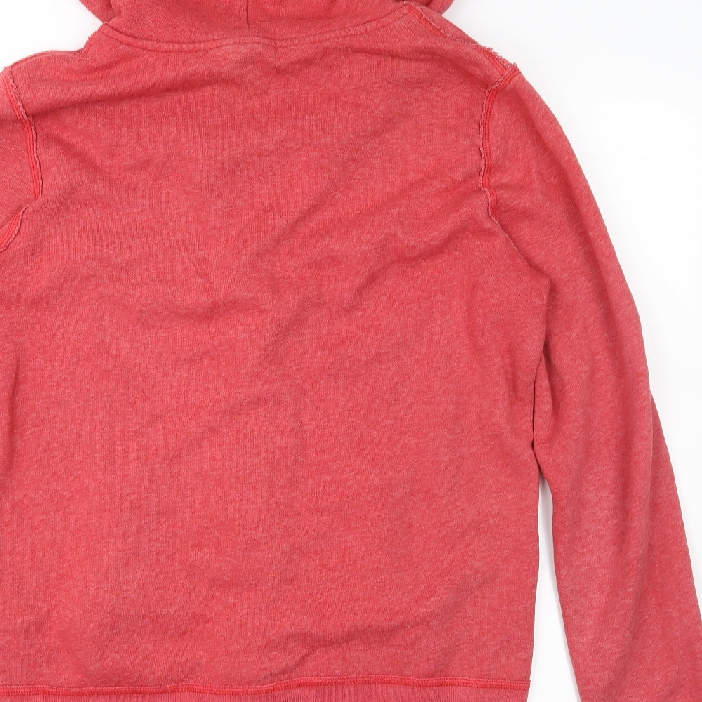 Hollister Womens Red Full Zip Hoodie Size S