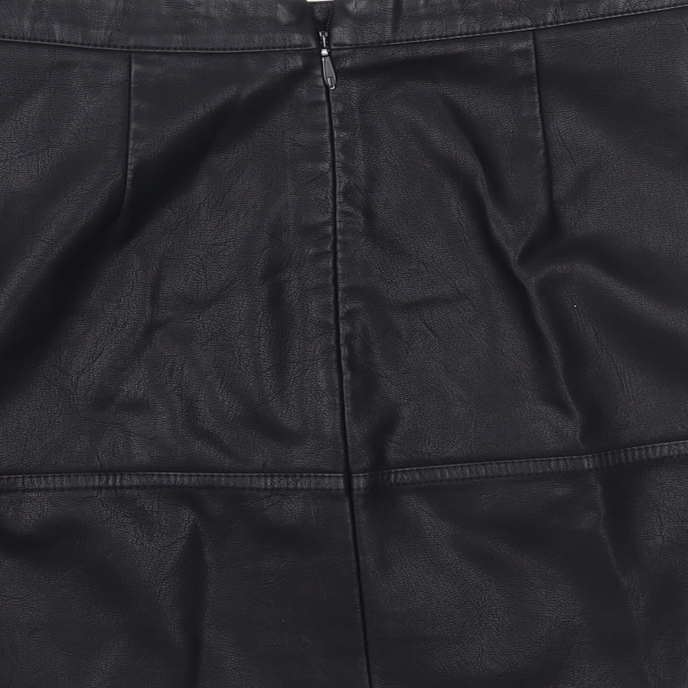 New Look Womens Black A-Line Skirt Size 10