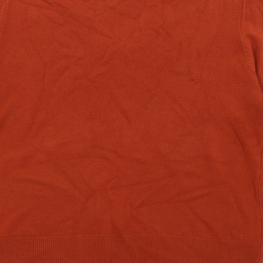 Womens UK Size L Klass Orange Basic T-Shirt