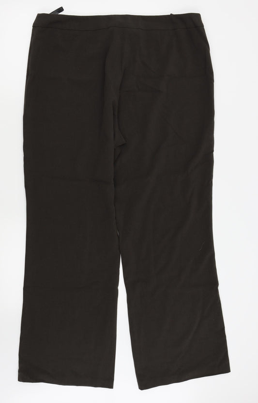 Womens UK Size 18 BHS Regular Fit Green Trousers