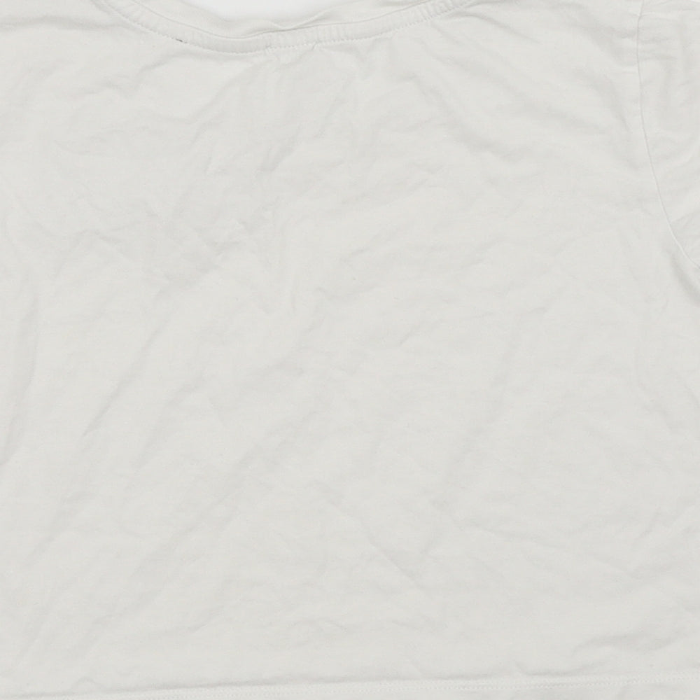 River Island Girls White Basic T-Shirt Size 7-8 Years