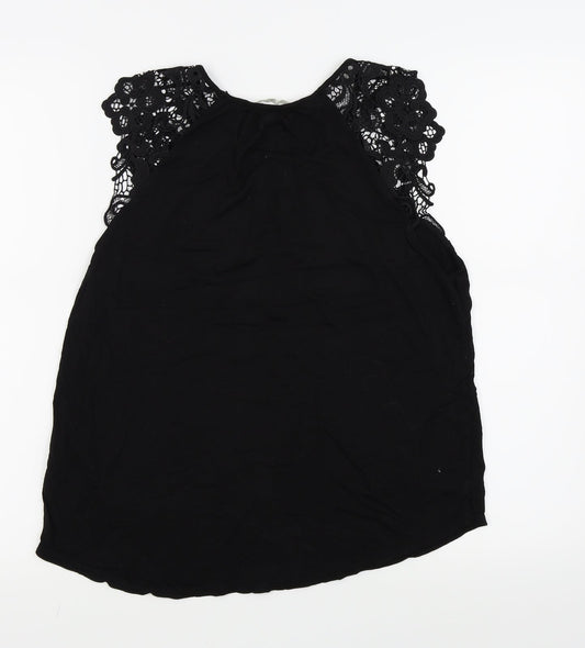 Womens UK Size M H&M Black Basic T-Shirt