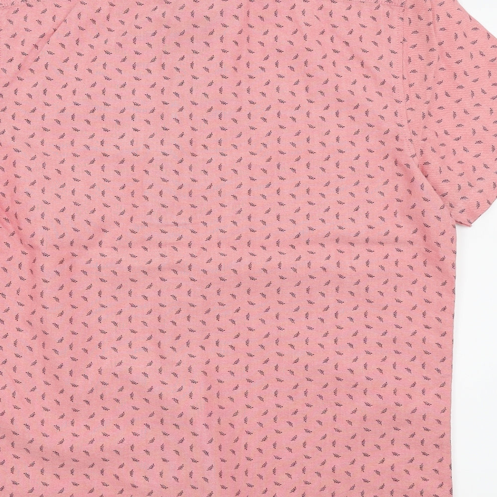 Asda George Mens Red Floral   Button-Up Size M