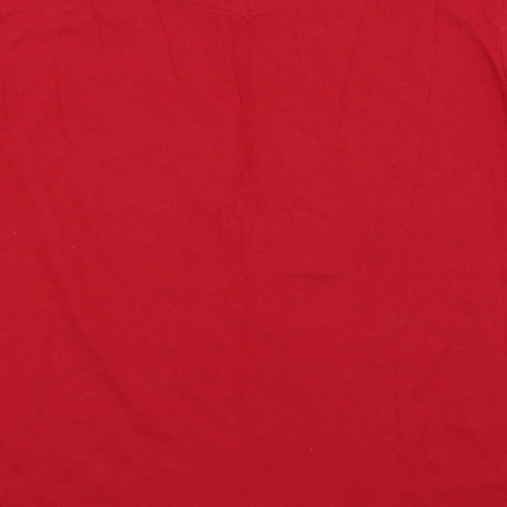 Primark Womens Red Solid Top Pyjama Top Size 10 - disney