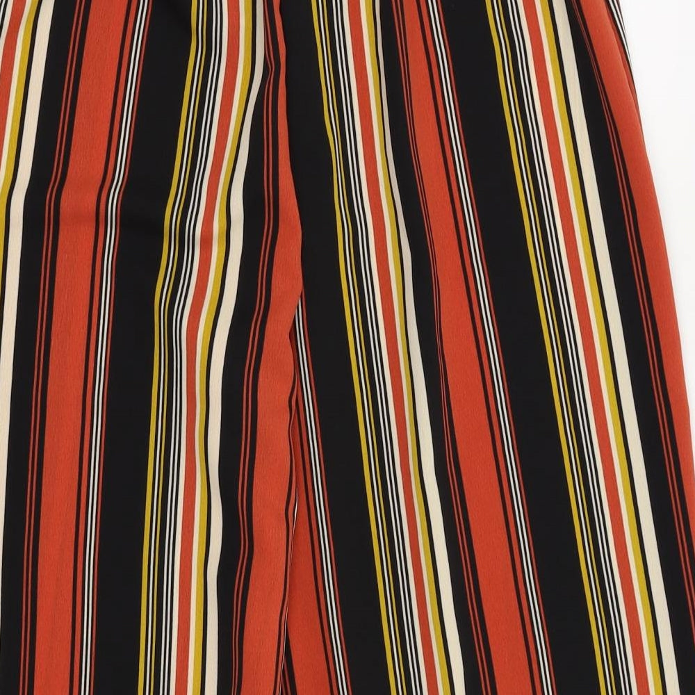 Primark Womens Multicoloured Striped Trousers Size 10 L21 in - stretchy waist band