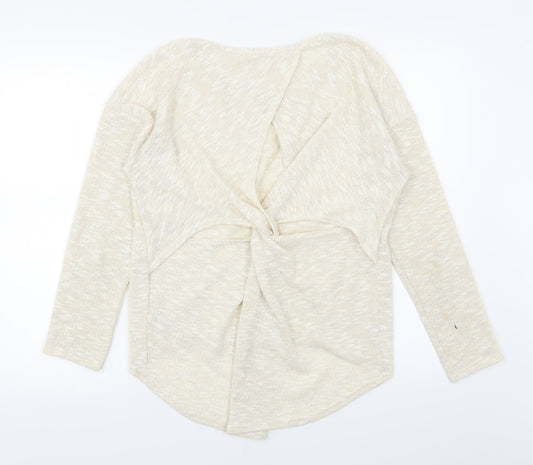 Miss Selfridge Womens Beige Pullover Jumper Size 12 - Cut out back