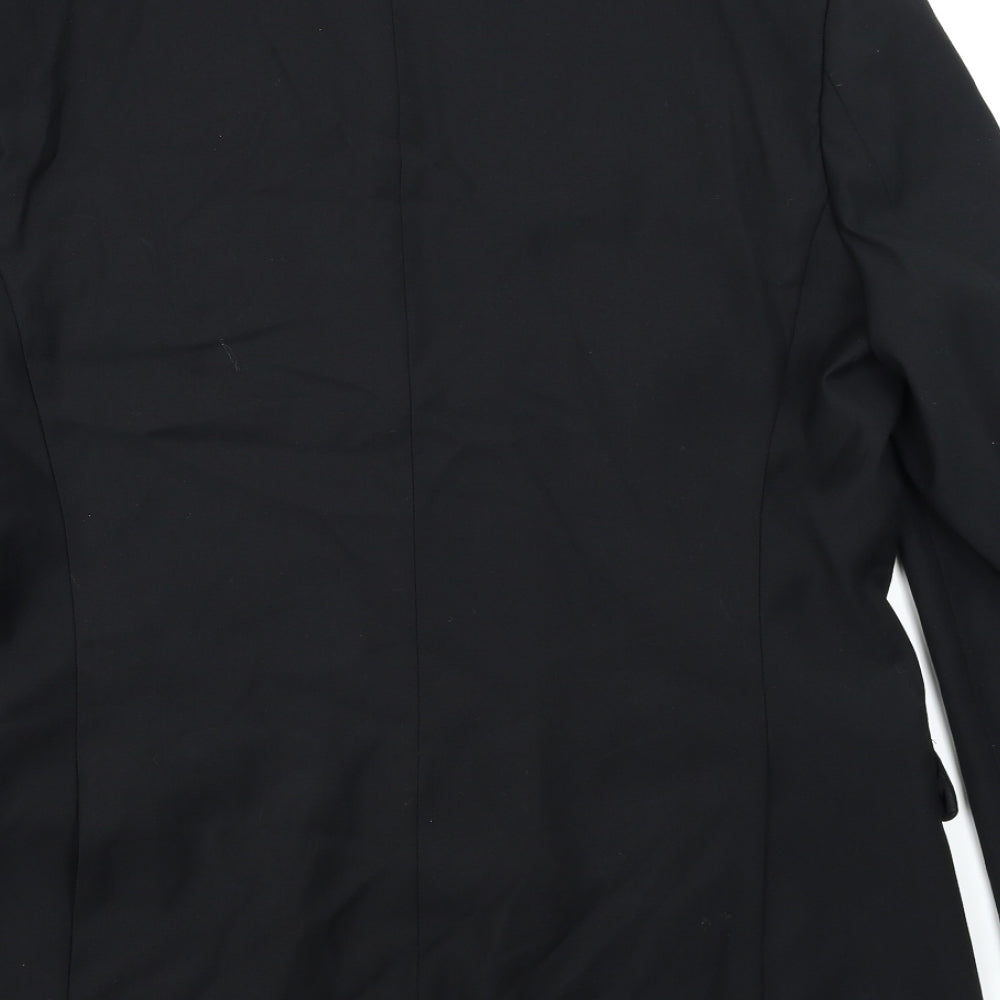 Mens UK Size 42 Charlton Gray Regular Black Suit Jacket