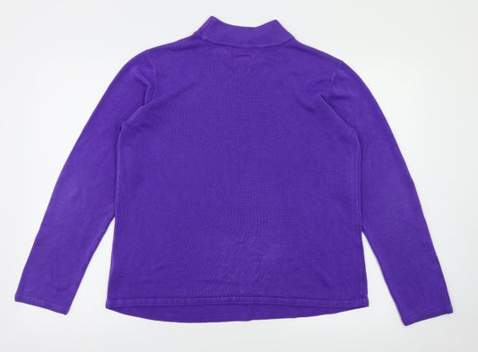 BM Womens Purple Pullover Jumper Size M