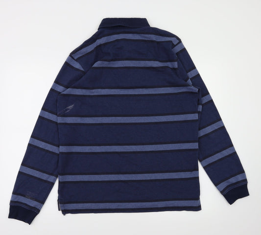 Lincoln Mens Blue Striped T-Shirt Size M
