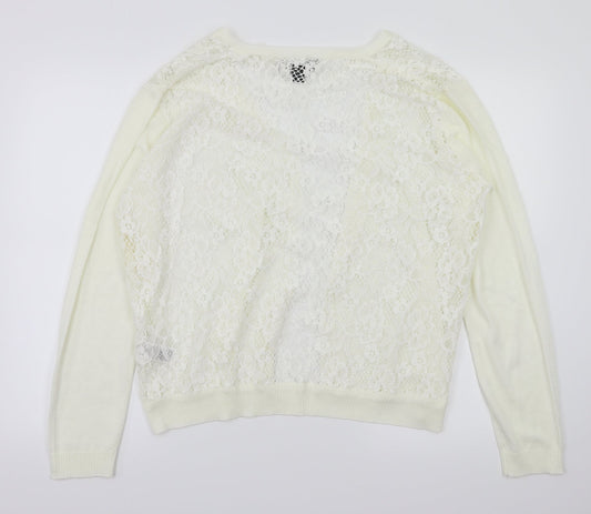 Primark Womens Ivory Cardigan Jumper Size L