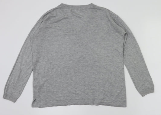 m&s Womens Grey Basic T-Shirt Size S