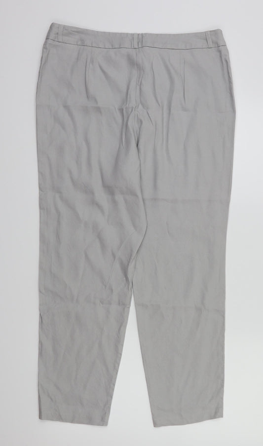 m&s Womens Green Trousers Size 14 L25 in