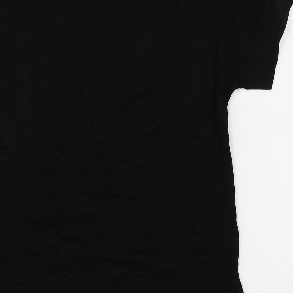 Womens UK Size XS Body Flirt Black Basic T-Shirt