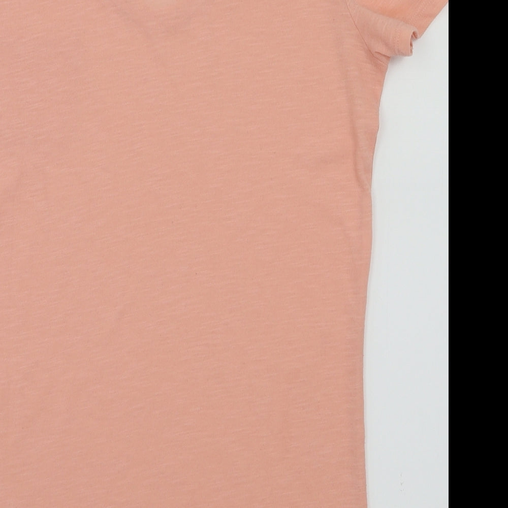 Womens UK Size 8 New Look Orange Basic T-Shirt