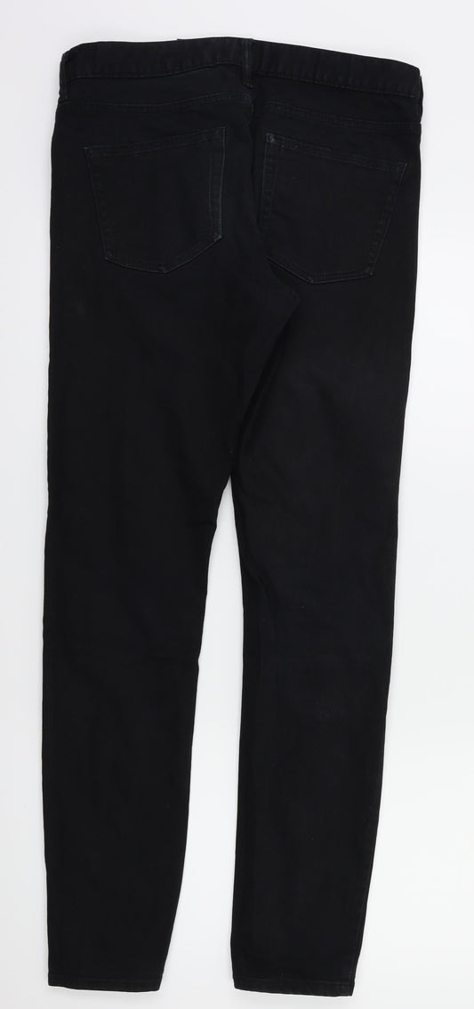 Womens UK Size 30 H&M Regular Fit Skinny Black Jeans