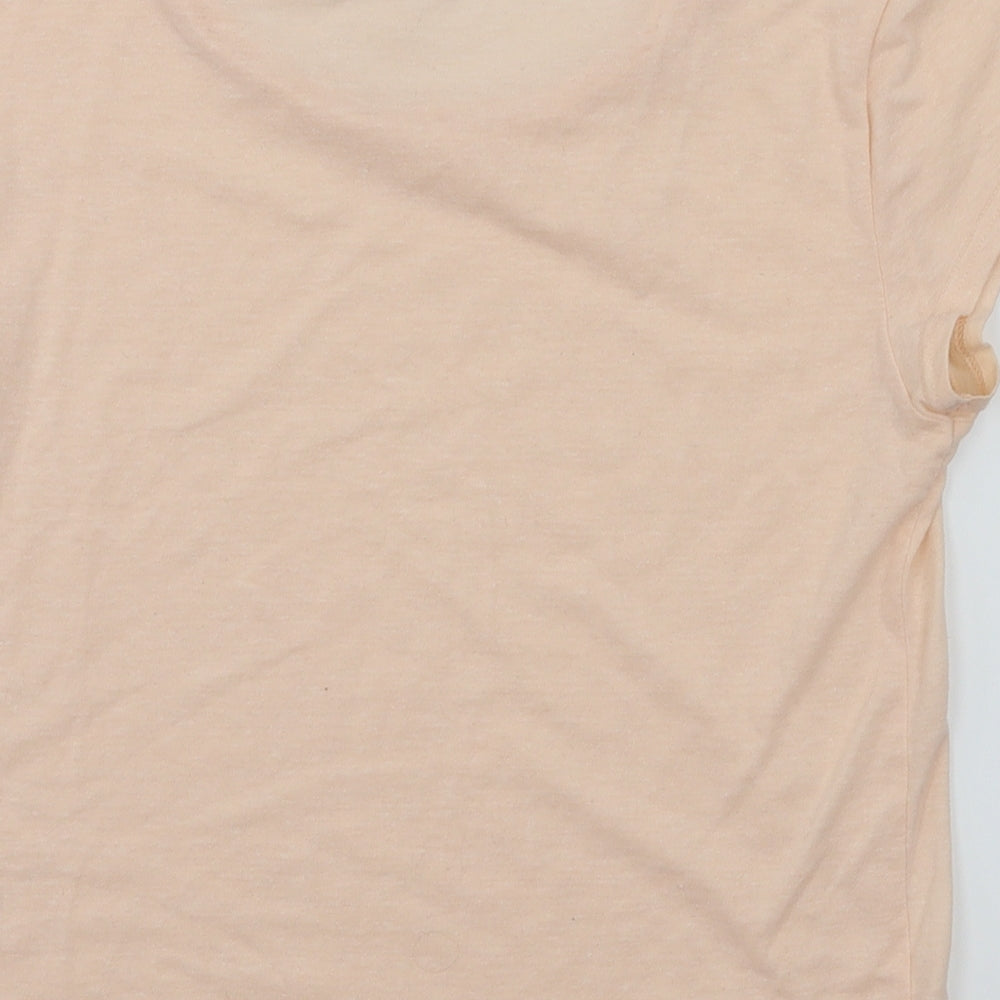 Miss Selfridge Womens Pink Basic T-Shirt Size 8