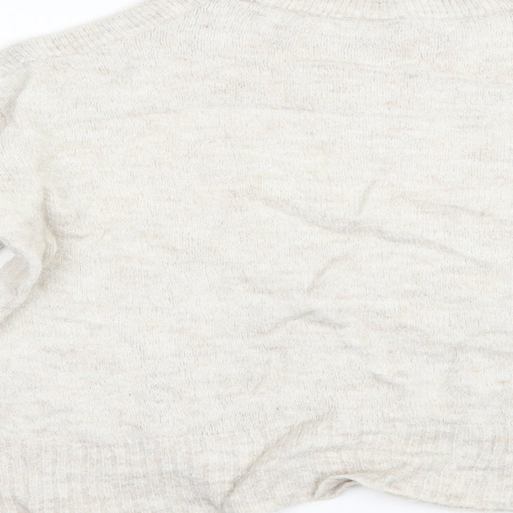 Divided by H&M Womens Ivory Knit Pullover Jumper Size XS - Open Shoulders