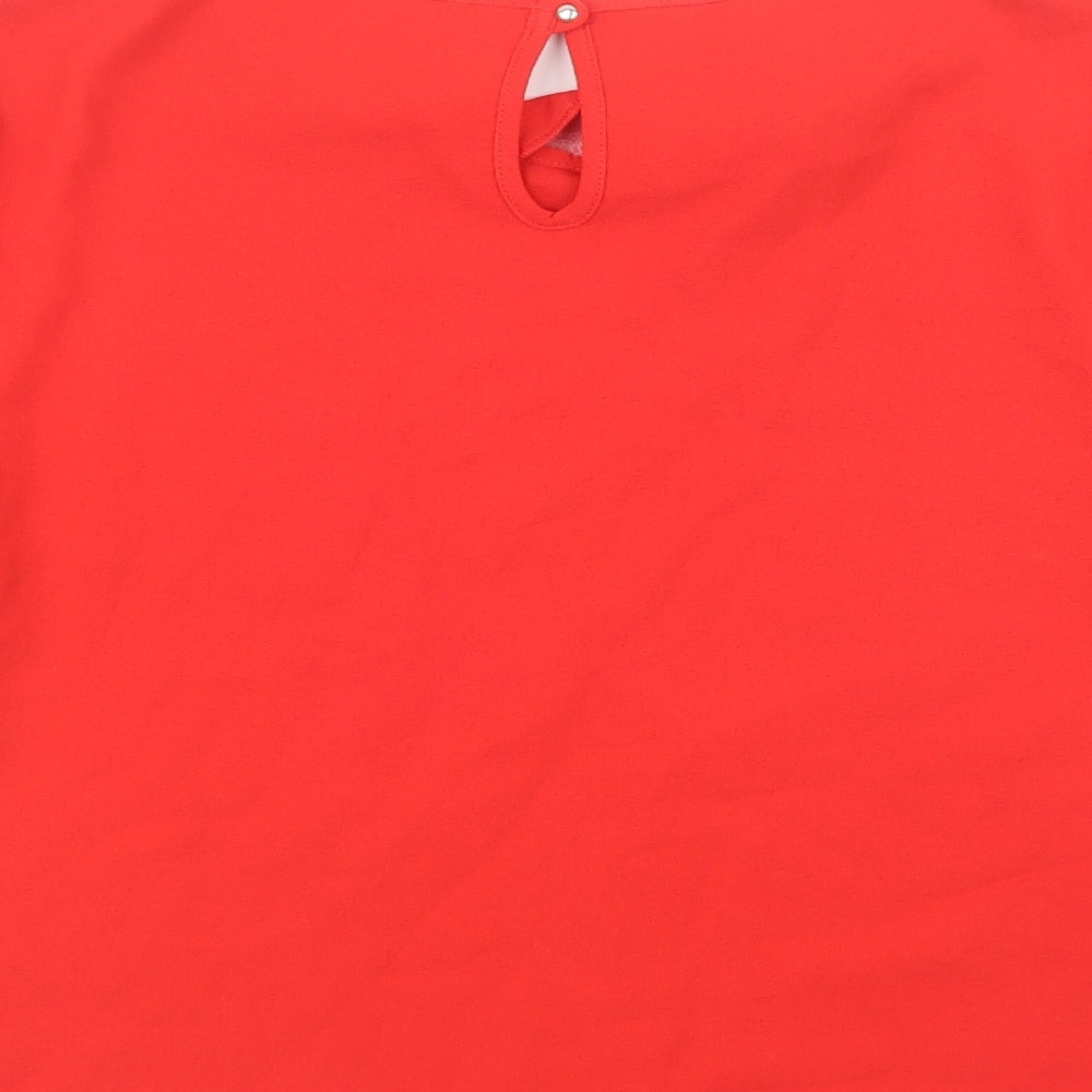 Atmosphere Womens Red Basic Blouse Size 14