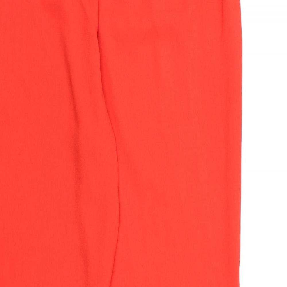 Studio Womens Red Chiffon Bloomer Trousers Size 16 L29 in