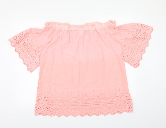 Womens UK Size 16 H&M Pink Basic Blouse