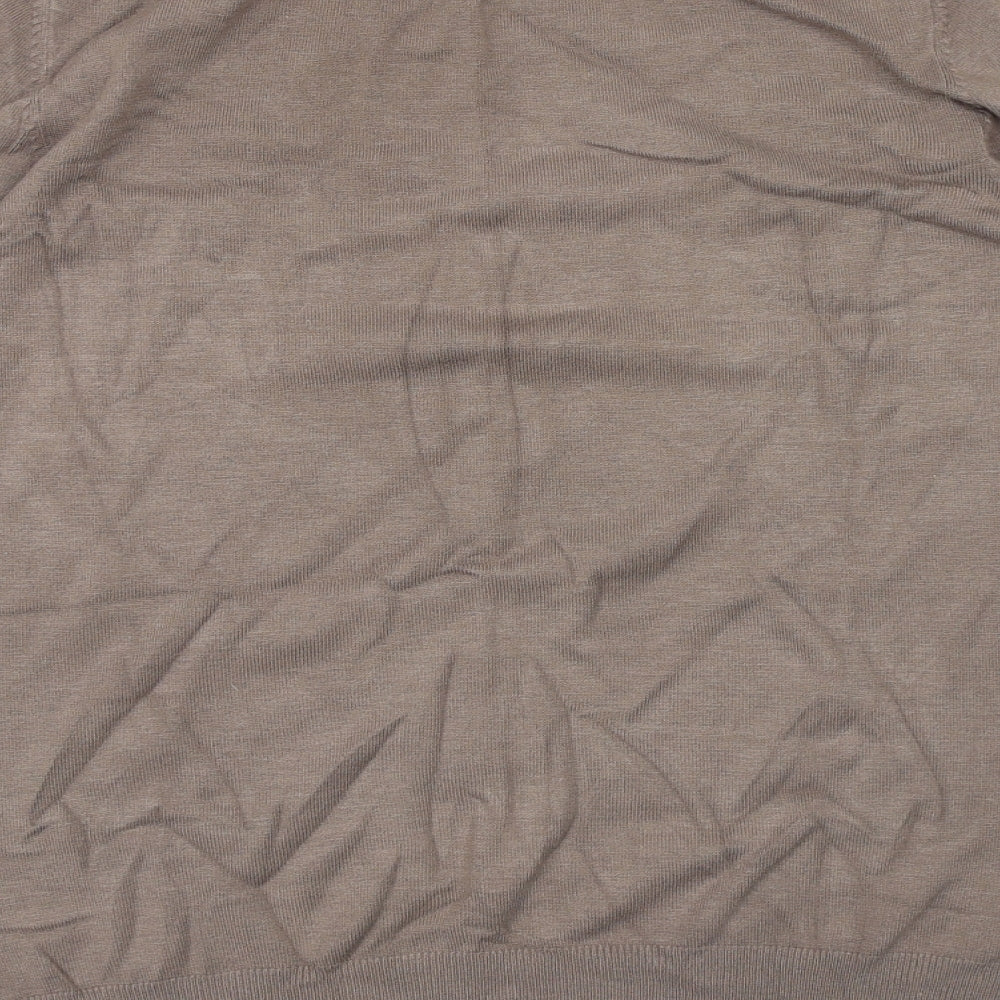 Marks & Spencer Womens Brown Knit Pullover Jumper Size 18