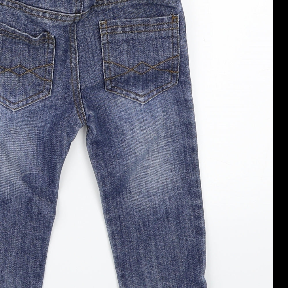 Little Rebel Boys Blue Denim Cargo Jeans Size 18-24 Months