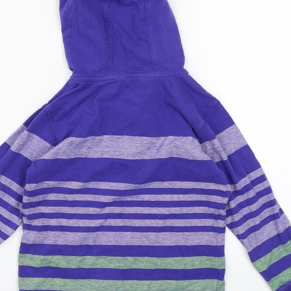 George Boys Blue Striped Pullover Hoodie Size 4-5 Years